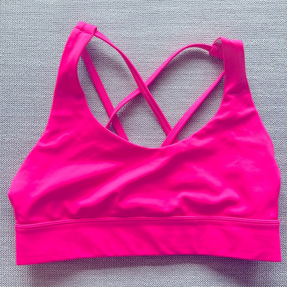 Hot pink light n tight strappy bra